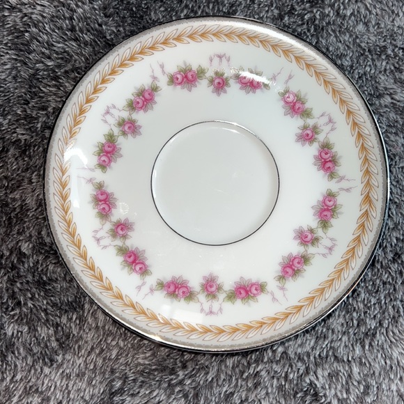 RC TEACUP & SAUCER VINTAGE 1960s PATTERN NORITAKE 564 VICTORIAN ROSES LAUREL - Picture 13 of 17